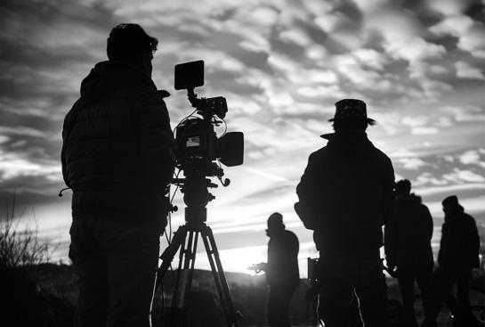 Une équipe de tournage