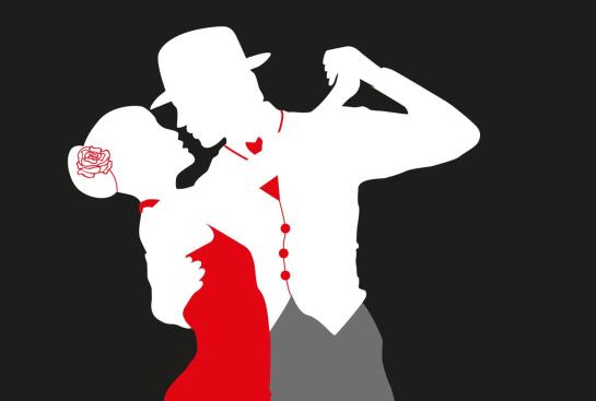Illustration de deux personnes dansant le tango