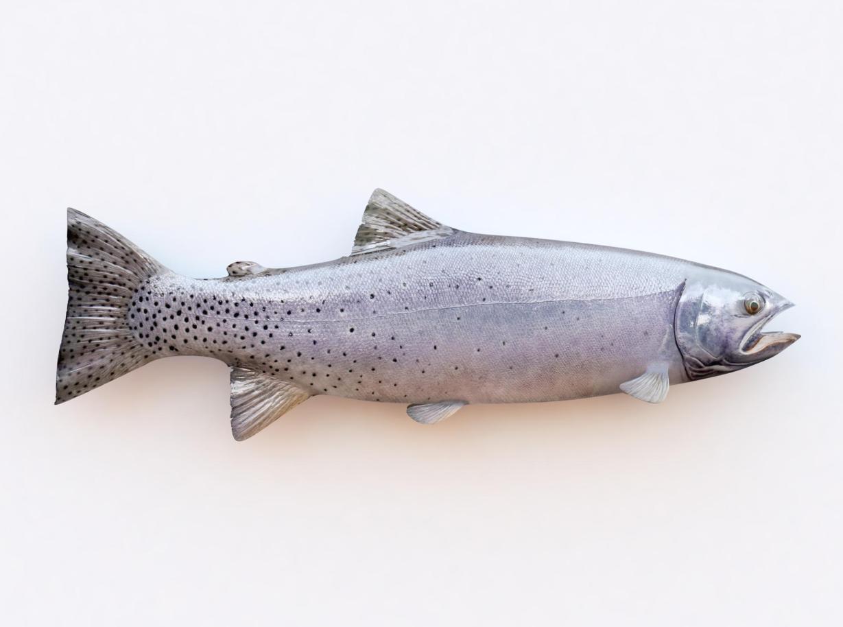 Un poisson sur fond blanc